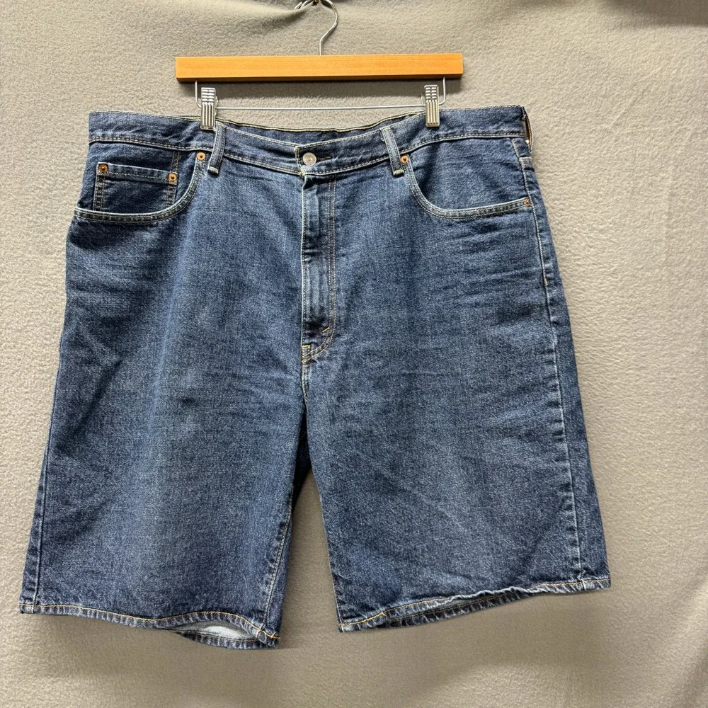 Levi's 550 Jean Shorts Mens 42 (43x10 ACTUAL) Relaxed Fit Blue Denim Casual Jort